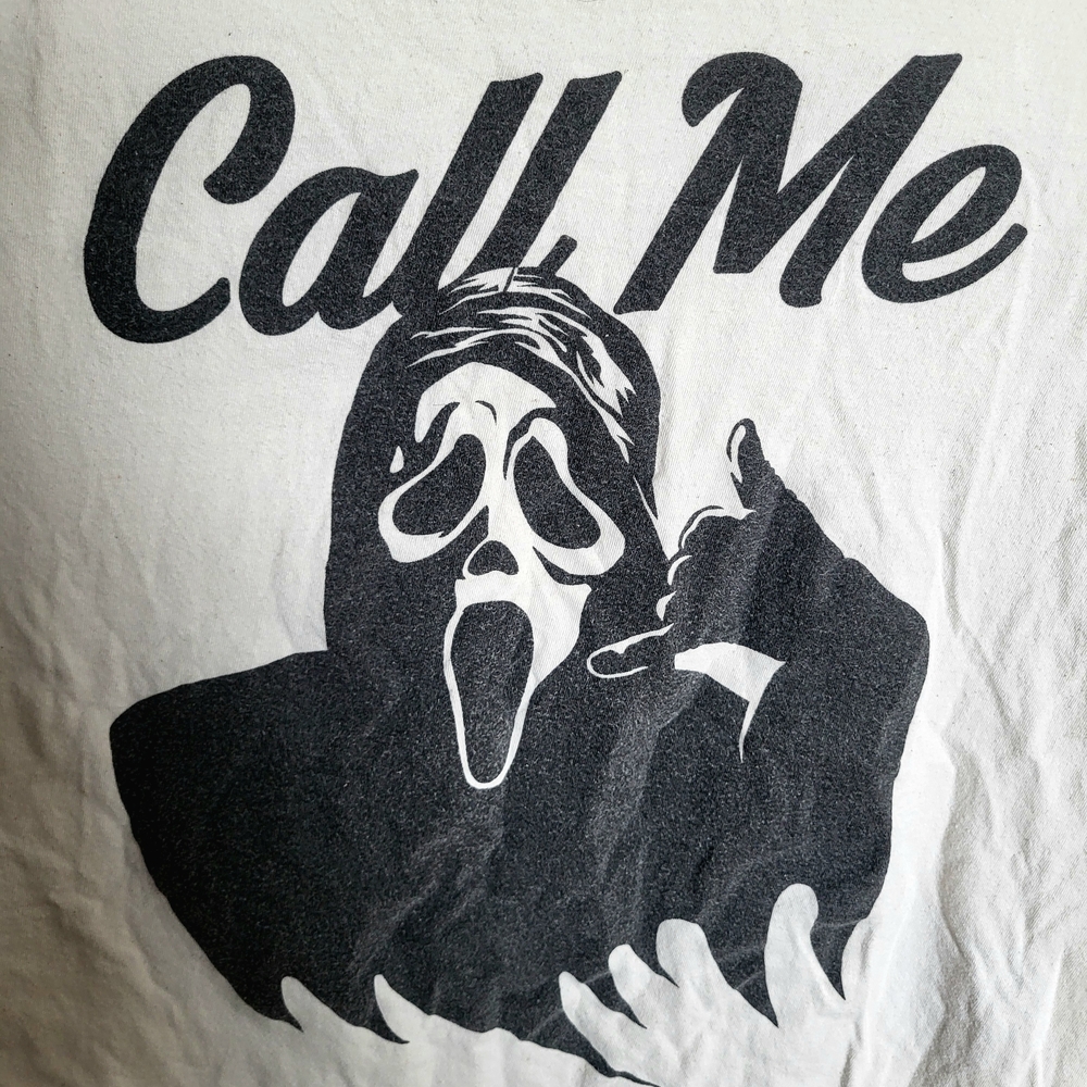 Vintage Ghostface "Call Me" Scream ShirtDistressed 90s Horror Aesthetic GraphTee